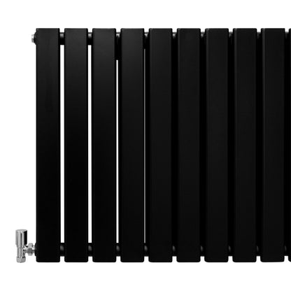 Designer Flat Panel Radiators Matte Black 600mm x 700mm