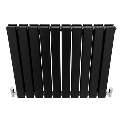 Designer Flat Panel Radiators Matte Black 600mm x 700mm