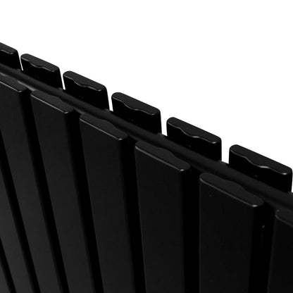 Designer Flat Panel Radiators Matte Black 600mm x 700mm