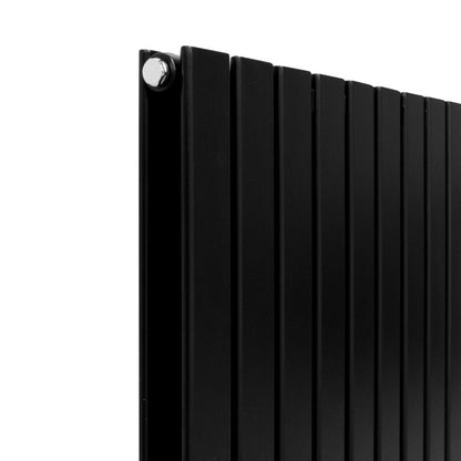 Designer Flat Panel Radiators Matte Black 600mm x 700mm