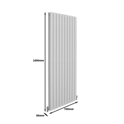 Designer Flat Panel Radiators Gloss White 1600mm x 700mm