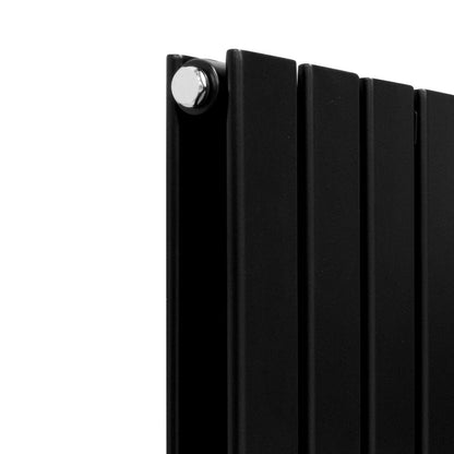 Designer Flat Panel Radiators Matt Black 1800mm x 280mm