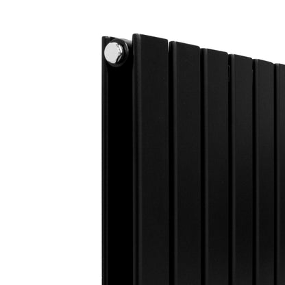 Designer Flat Panel Radiators Matt Black 1800mm x 420mm