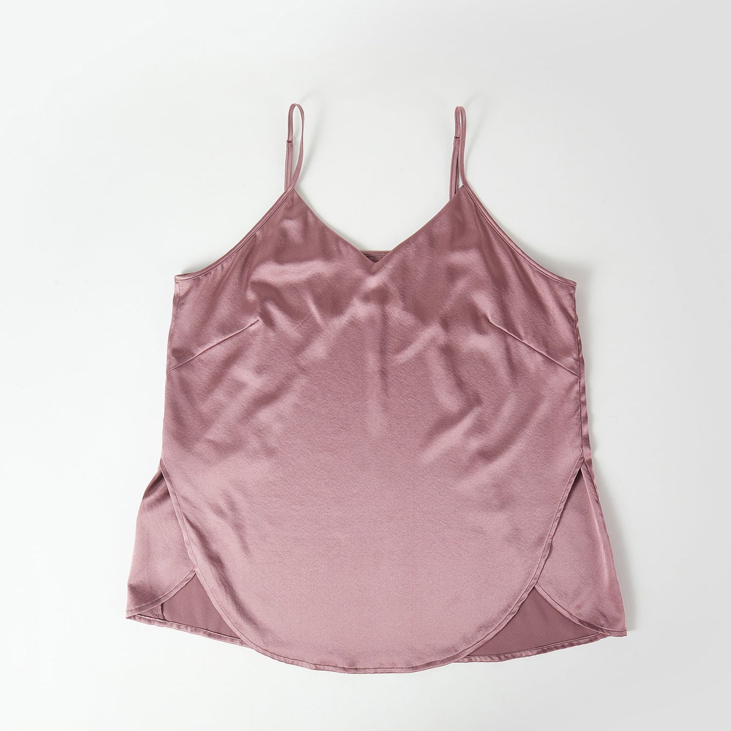 Custom Made Pure Mulberry Silk Petal Camisole | V Neck Spaghetti Strap Silk Charmeuse Cami Top | Soar Collection