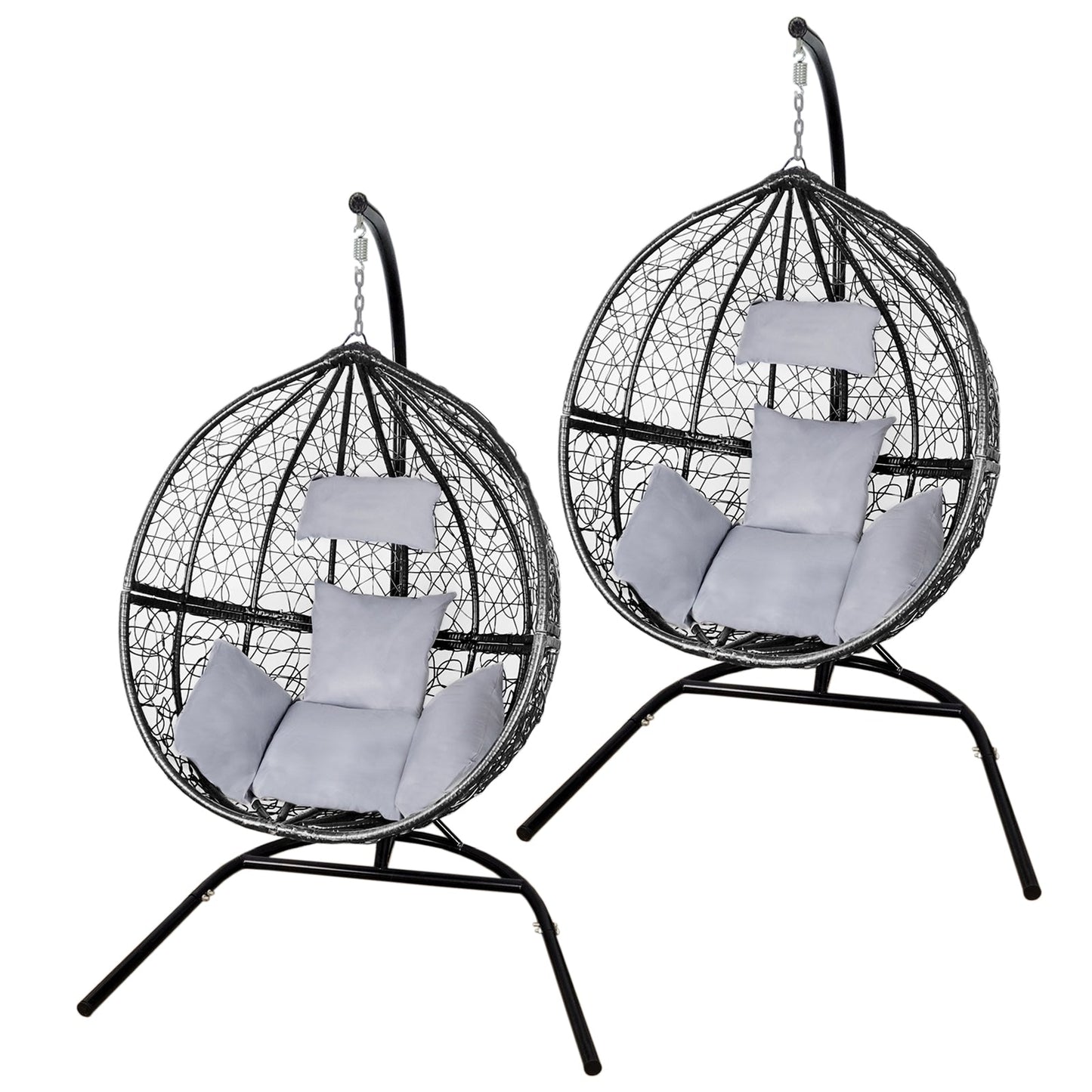 2 Black Egg Chairs
