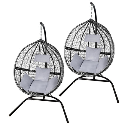 2 Black Egg Chairs