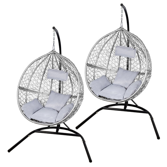 2 Grey Egg Chairs