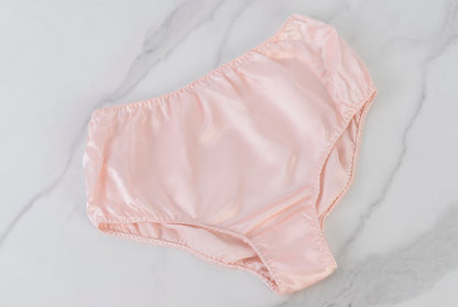 Baby Pink Pure Mulberry Silk French Cut Panties | High Waist | 22 Momme | Float Collection