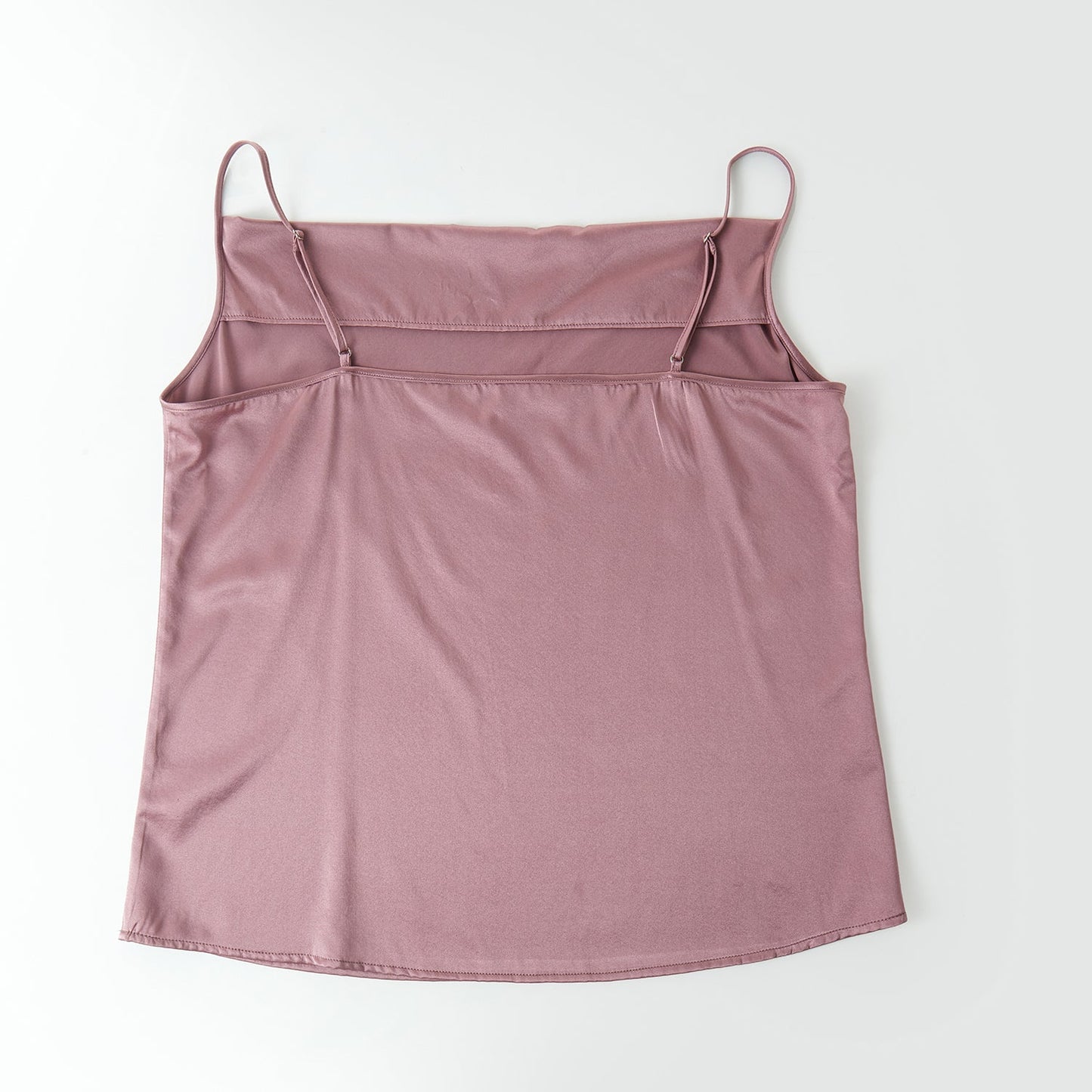 Cocoa Purple Pure Mulberry Silk Cowl Neck Camisole | Spaghetti Strap Silk Charmeuse Cami Top | Soar Collection