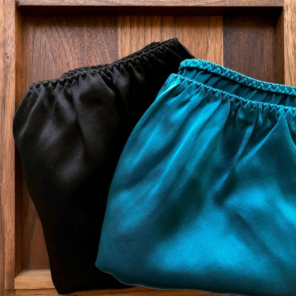 Turquoise Pure Mulberry Silk French Cut Panties | High Waist | 22 Momme | Float Collection