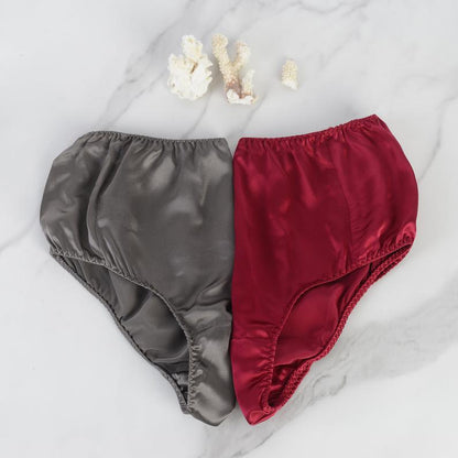 Ruby Pure Mulberry Silk French Cut Panties | High Waist | 22 Momme | Float Collection