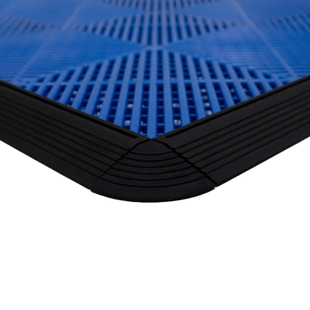 Vented Garage Floor Tiles x 120 With Edges - Blue