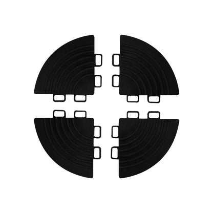 Vented Garage Floor Tiles With Edges – 90 Blue & 30 Black