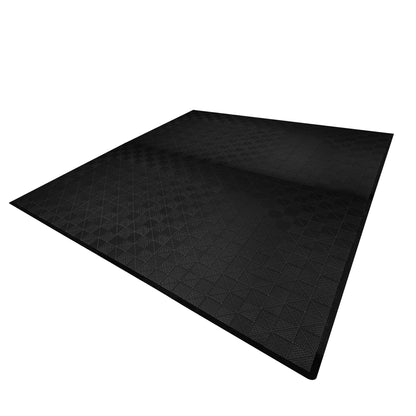 Vented Garage Floor Tiles x 225 With Edges - Black