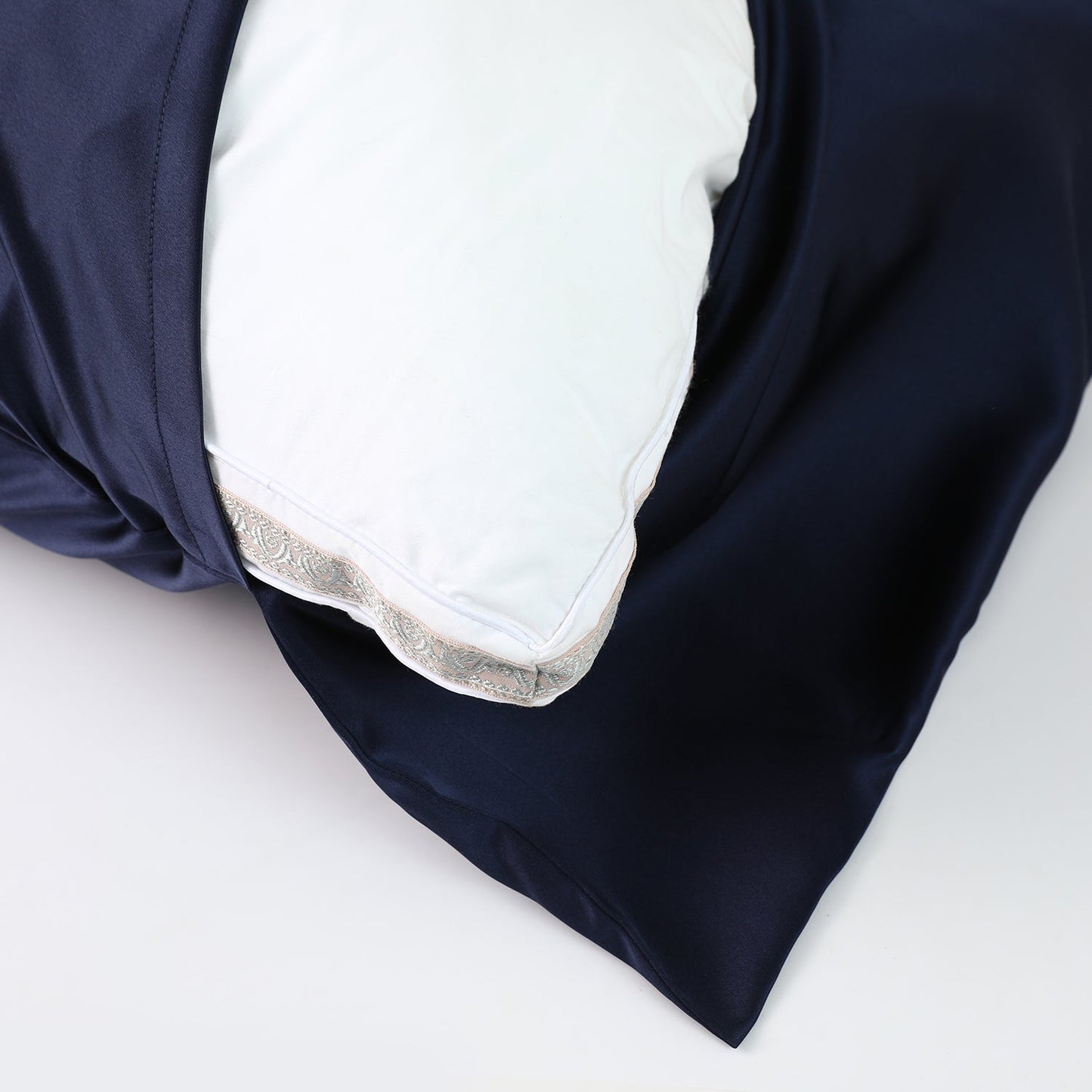 Blue Corn Luxury Pure Mulberry Silk Pillowcase | Queen | 32 Momme | Drape Collection