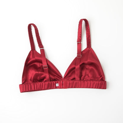 Ruby | Handmade Pure Silk Bralettes | No Padding No Wire | 19 Momme Silk Charmeuse