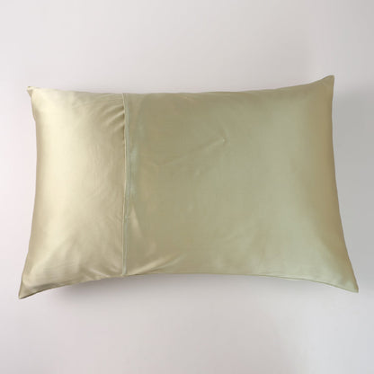 Wasabi Green Luxury Pure Mulberry Silk Pillowcase | Queen | 32 Momme | Drape Collection