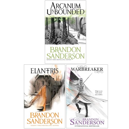 Brandon Sanderson Collection 3 Books Set (Arcanum Unbounded, Elantris and Warbreaker)