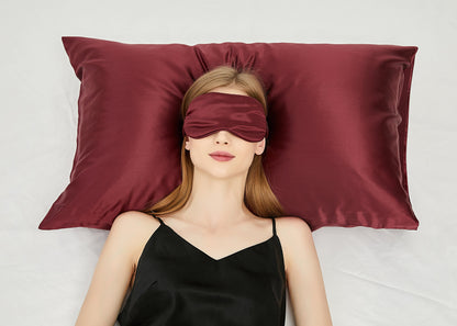 Pure Mulberry Silk Pillowcase, Eye Mask and Scrunchies Gift Set | Standard, Queen & King | 22 Momme | Float Collection