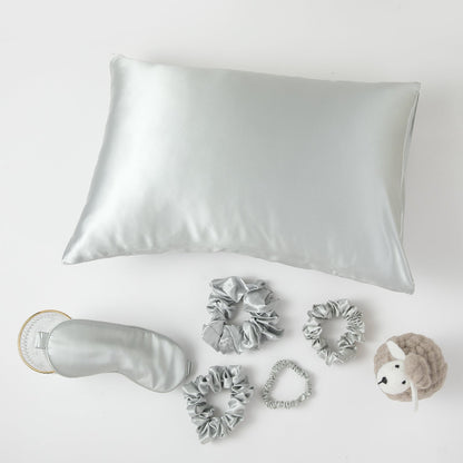 Silver Grey Pure Mulberry Silk Pillowcase | Standard, Queen & King | 22 Momme | Float Collection