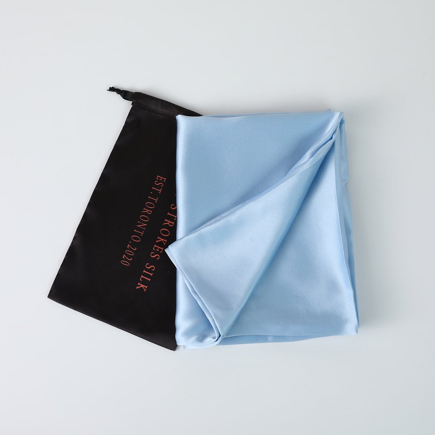 Blue Macaron Luxury Pure Mulberry Silk Pillowcase | Queen | 32 Momme | Drape Collection