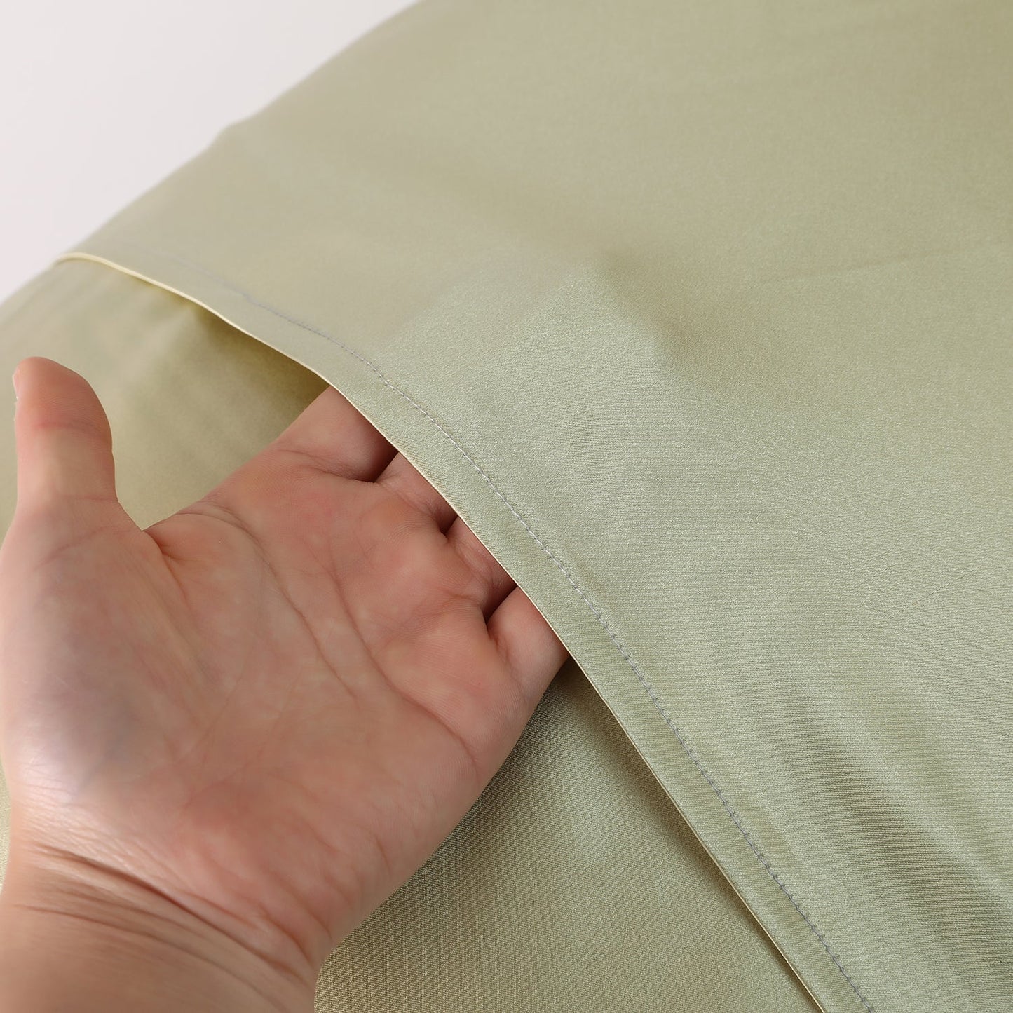 Wasabi Green Luxury Pure Mulberry Silk Pillowcase | Queen | 32 Momme | Drape Collection