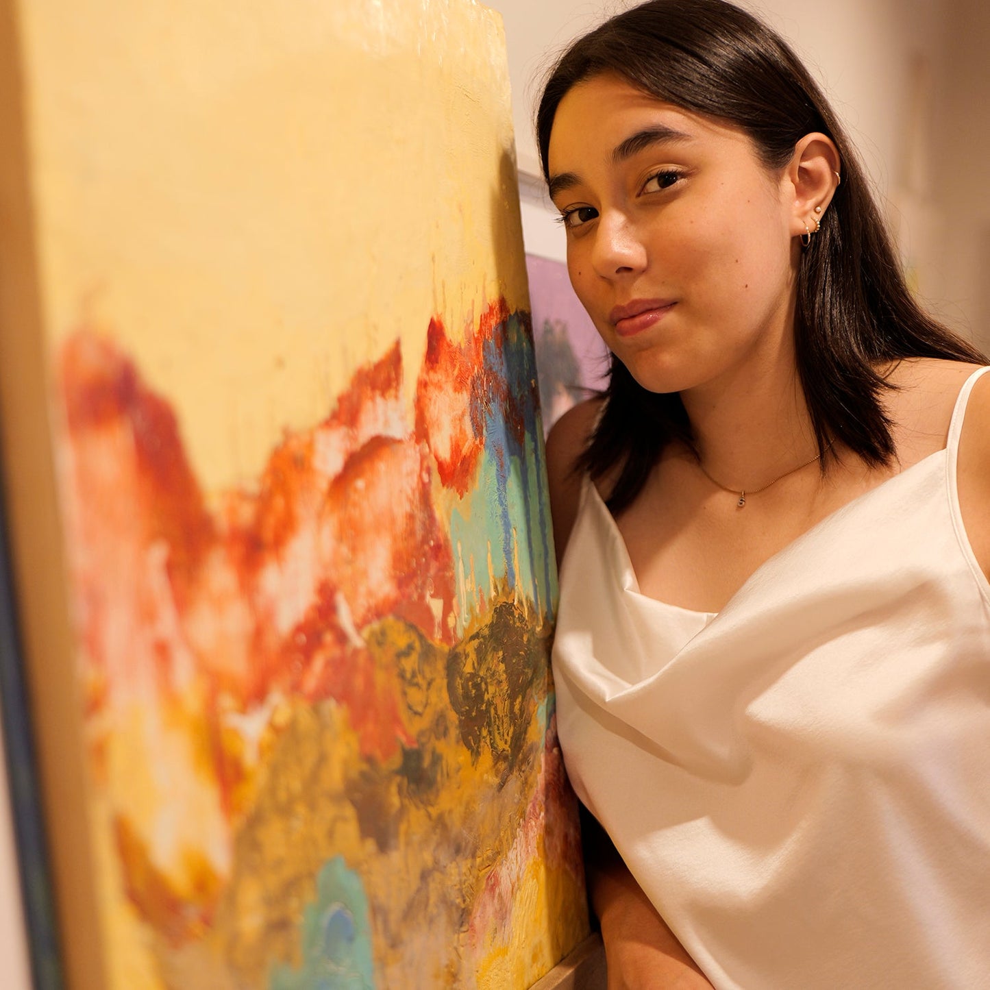 Pearl White Pure Mulberry Silk Cowl Neck Camisole | High Waist Shorts | Lingerie Set | Spaghetti Strap Top | Bridesmaids Gift | Soar Collection