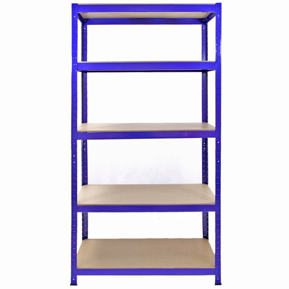 3 x Monster Racking T-Rax Metal Storage Shelves, Blue, 90cm W, 45cm D