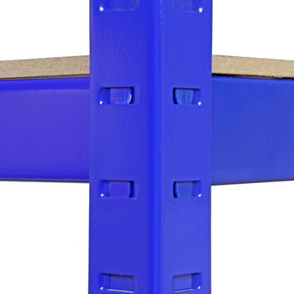 4 x 90cm Blue Storage Racks with 4200kg Capacity, Free Bay Connectors and Mallet