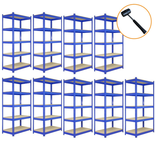 9 x T-Rax Blue Metal Racking Units 90cm x 45cm x 180cm