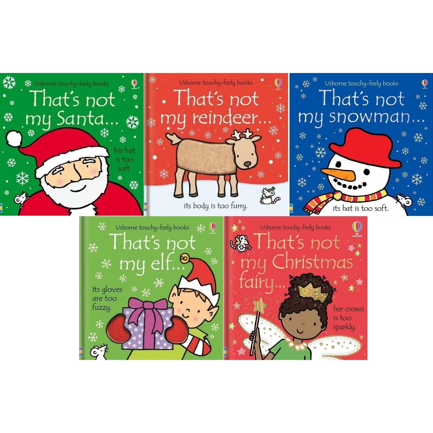 That's not my Christmas 5 Book Set Collection - Santa, Reindeer, Snowman, Elf, Christmas Fairy