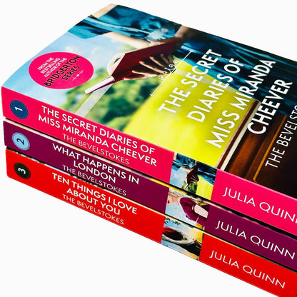 The Bevelstoke Series 3 Books Collection Set By Julia Quinn (The Secret Diaries Of Miss Miranda Cheever, What Happens In London & Ten Things I Love About You)