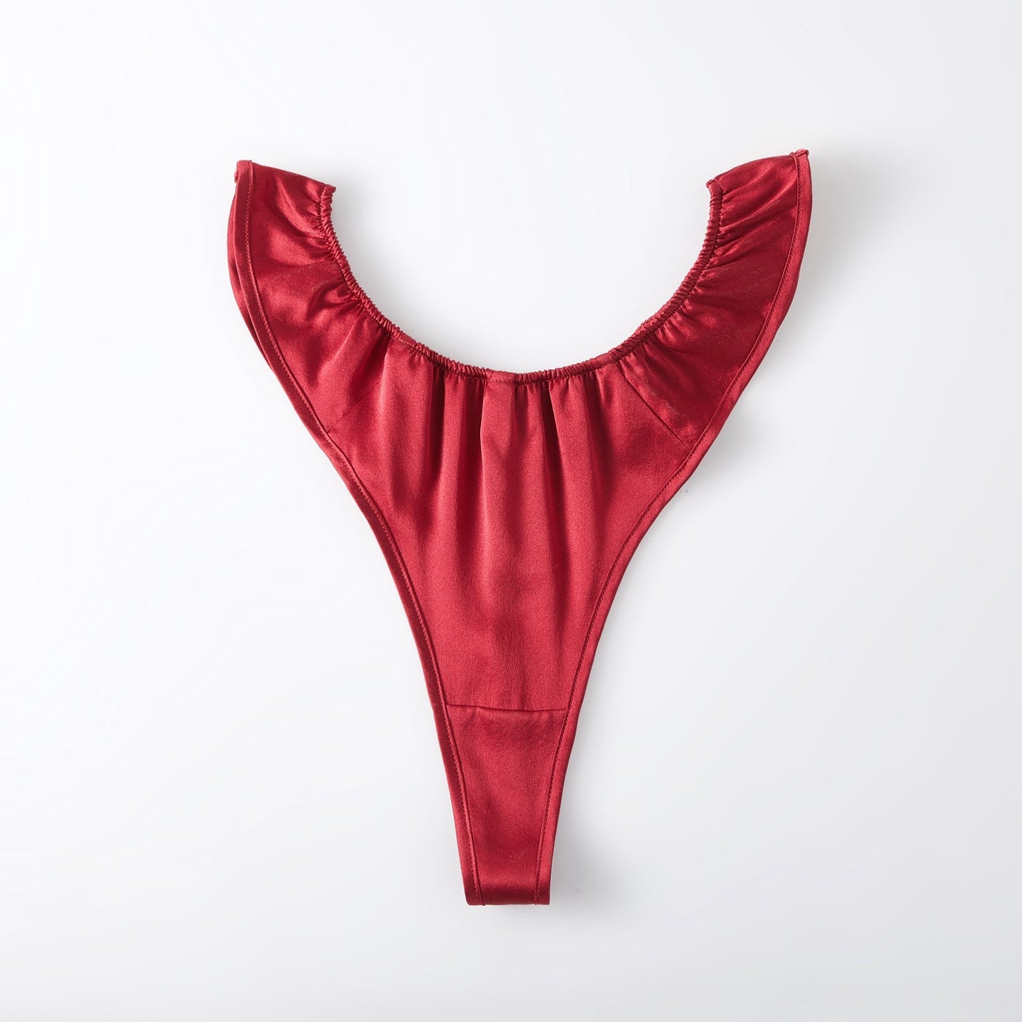 Ruby Pure Mulberry Silk T-String Panties | Mid to High Waist Thong | 22 Momme | Float Collection