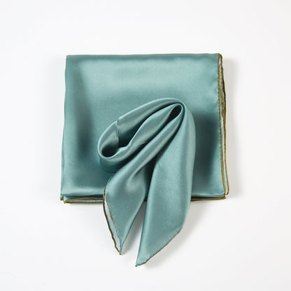 Olive Tree Pure Silk Scarf | Sage Green, Olive Green, Olive Purple | Small Head Scarf or Large Square Shawl | Solid Colour Collection