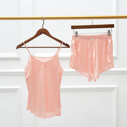 Powder Pink Pure Mulberry Silk Petal Camisole | V Neck Spaghetti Strap Silk Charmeuse Cami Top | Soar Collection