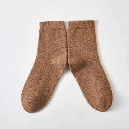 Brown Sugar Wool Quarter-Length Socks | Flexible Fit