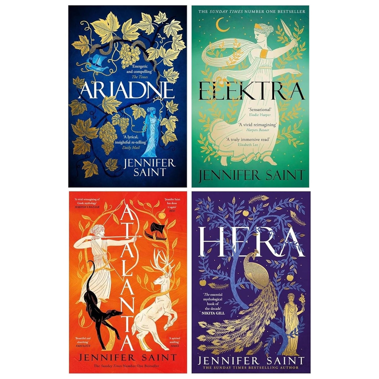 Jennifer Saint Collection 4 Books Set (Ariadne, Elektra, Atalanta and Hera)