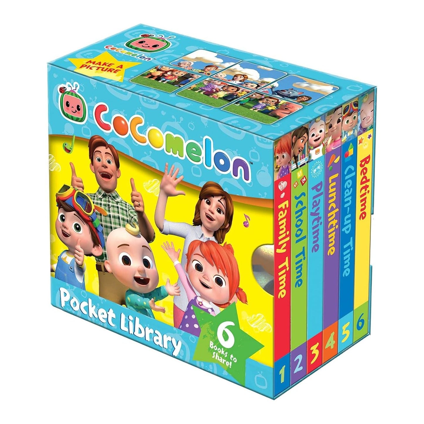CoComelon Pocket Library: 6 little illustrated board books about JJ, his family and friends - perfect for pre-schoolers!