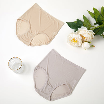 Knitted Silk High Rise French Cut Panties | Bourbon Milk Punch | Shimmer Collection