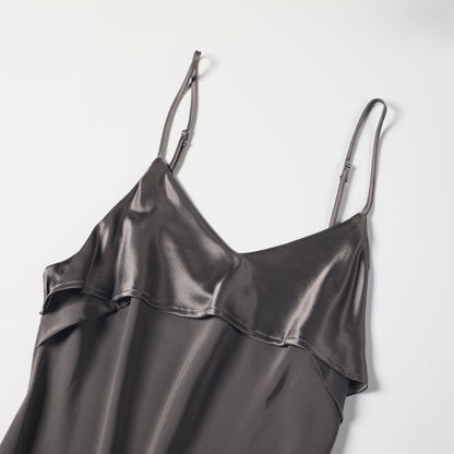 Gift Set | Pure Silk Grey Kimono Robe & Slip Dress | 22 Momme | Float Collection