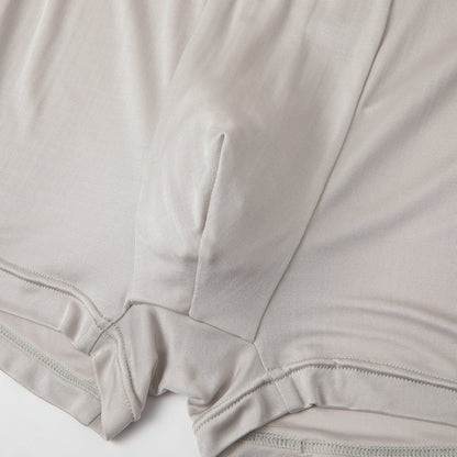 Silver Grey Knitted Silk Men's Trunks | Mid Rise | Shimmer Collection