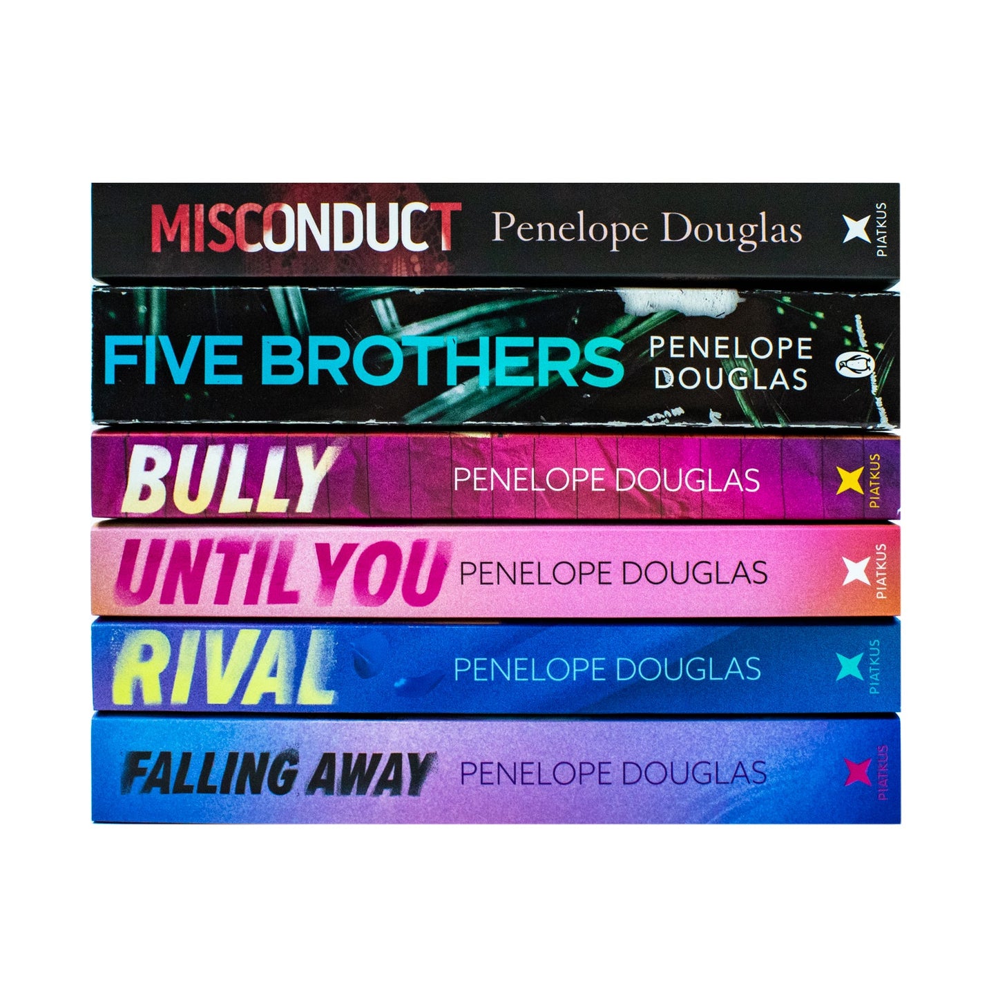 Fall Away Series 6 Books Collection Set by Penelope Douglas (Bully, Until You, Rival, Falling Away, Five Brothers, Misconduct)