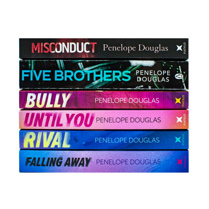 Fall Away Series 6 Books Collection Set by Penelope Douglas (Bully, Until You, Rival, Falling Away, Five Brothers, Misconduct)
