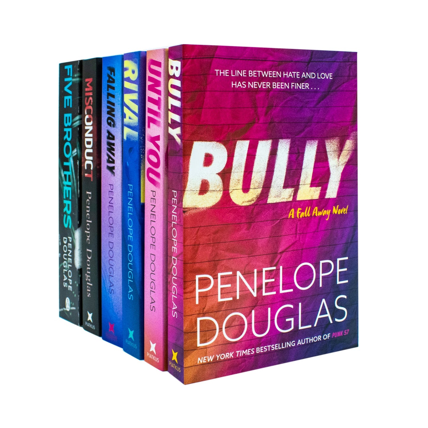 Fall Away Series 6 Books Collection Set by Penelope Douglas (Bully, Until You, Rival, Falling Away, Five Brothers, Misconduct)