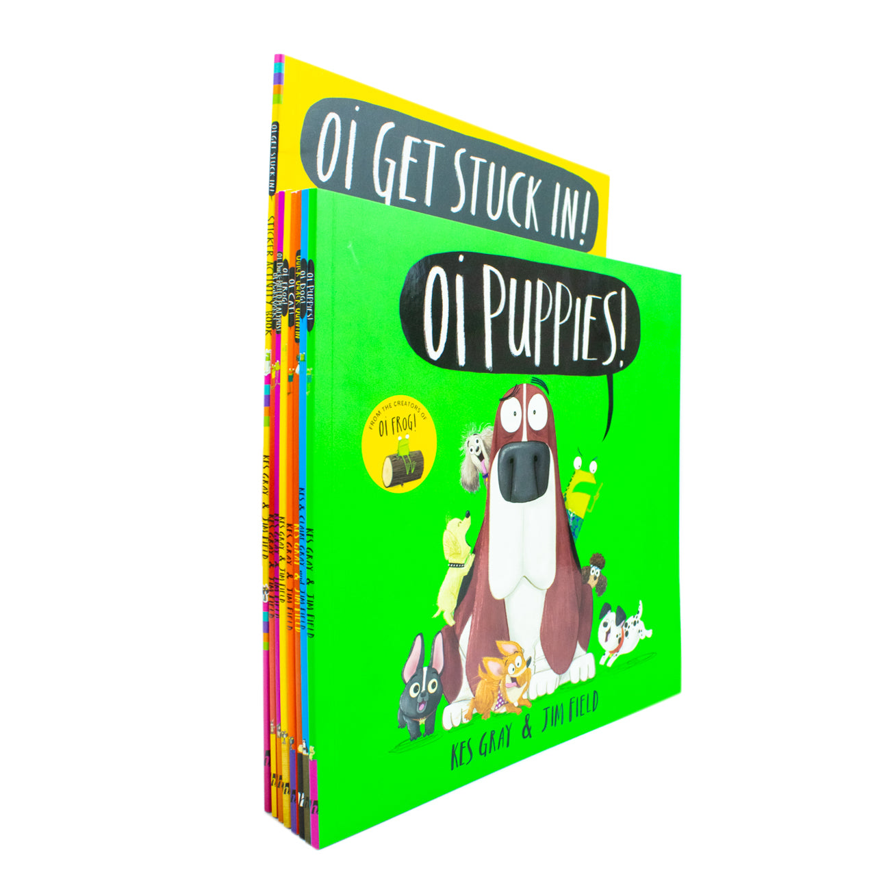 Oi Frog and Friends 8 Books Collection Set By Kes Gray (Oi Frog!, Oi Dog!, Oi Cat!, Oi Get Stuck In!, Oi Puppies!, Oi Duck-billed Platypus!, Quick Quack Quentin and Oi Aardvark!)