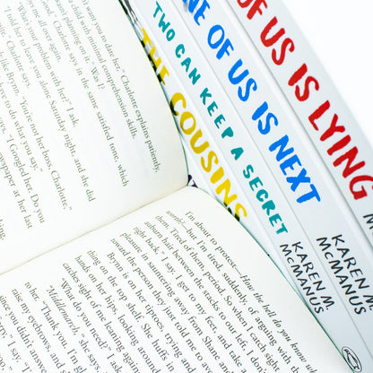 Karen M McManus Collection 6 Books Set (You'll Be the Death of Me, The Cousins, Two can keep a secret, One Of Us Is Lying, One Of Us Is Next, Nothing More to Tell)