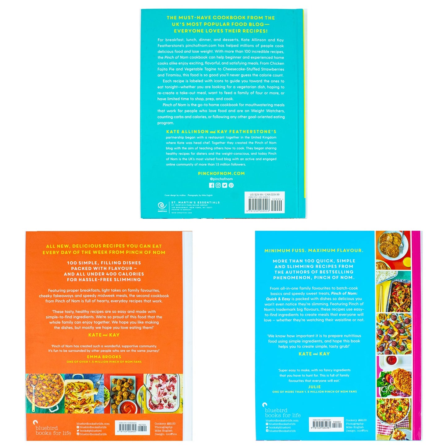 Pinch of Nom Cooking 3 Book Bundle - Everyday Light, Pinch of Nom, Pinch of Nom Quick & Easy