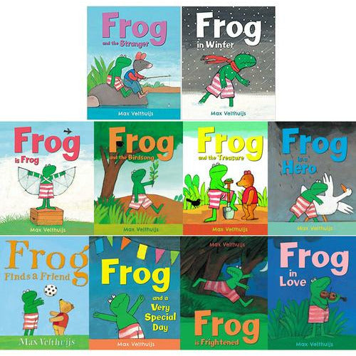 Frog Series 10 Books Collection Set by Max Velthuijs Frog is Frog, Frog is a Hero