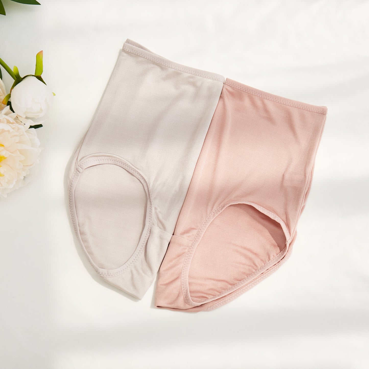 Set of 4 Knitted Silk High Rise French Cut Panties | Shimmer Collection