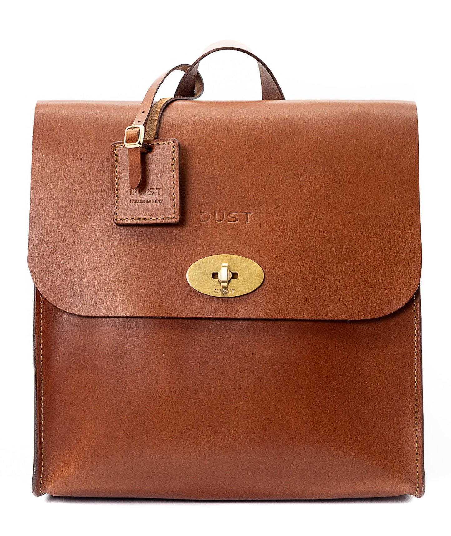 Leather Backpack in Cuoio Brown Artist Collection